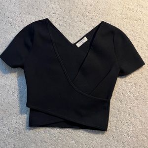 Babaton Sculpt Knit Cross-Front Top